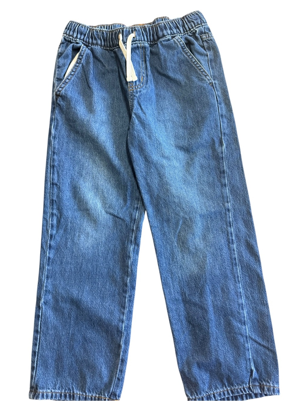Cat & Jack Kids Size 10 Pull On Jeans Blue Denim Elastic Waist Back to School